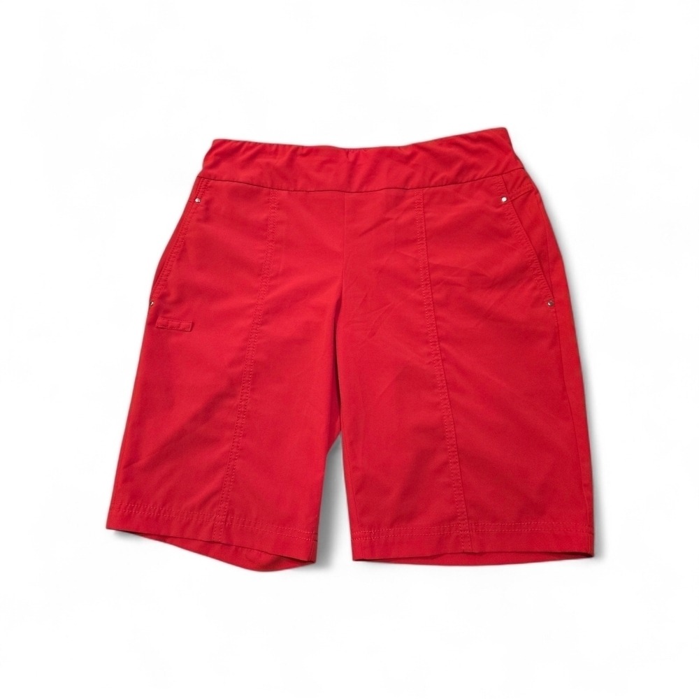 Zenergy Golf by Chico's O (US 4 XS) Women's Bermuda Shorts Red Stretch Pull On